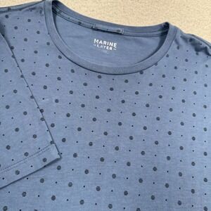 Marine Layer T Shirt‎ Mens Large Polka Dot Crewneck Casual Everyday Wear Blue